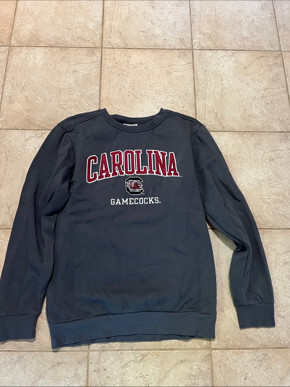 Champion Gray Carolina Gamecocks Crewneck Sweatshirt with Garnet Lettering